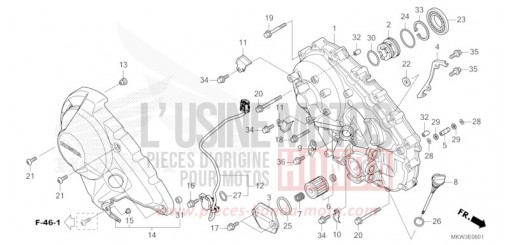 COPERCHIO CARTER MOTORE DESTRO (NC750XD) NC750XDP di 2023